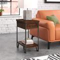 Trent Austin Design® Lorenco End Table w/ Storage Wood/Metal in Black/Brown/Gray | 24 H x 12 W x 20 D in | Wayfair 8FF8E04CDBA14570ABD7CD6B51E9CB00