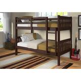 Rangel Twin over Twin Solid Wood Bunk Bed by Harriet Bee kids Wood in Brown | 61 H x 44 W x 77 D in | Wayfair 58E3C48526EB4A48A3D180E32123146C