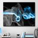 Wrought Studio™ 'Glitzy Mist XLIX' Graphic Art on Wrapped Canvas by Tristan Scott Canvas in Black/Blue | 12 H x 16 W x 1.5 D in | Wayfair