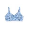 SUSA Women's Damen Entlastungs-BH 8110 Wireless Bra, Blue (Marine Printed 251), 36D