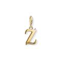 Thomas Sabo Damen-Charm-Anhänger Y Buchstabe Gold Charm Club 925 Sterling Silber 1631-414-39