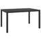 vidaXL Garden Table Black 150x90x74 cm Aluminium and WPC