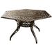 Fleur De Lis Living Cashion Metal Dining Table Metal in Brown | 30 H x 63 W x 63 D in | Outdoor Dining | Wayfair 5469563BC84A48F8A0233E386AA8D6A4