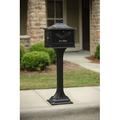 Architectural Mailboxes Hamilton Locking Post Mounted Mailbox Aluminum in Black | 17.4 H x 18 W x 12.6 D in | Wayfair HM200BAM