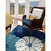 Blue/Green 94 x 0.5 in Area Rug - Highland Dunes Ceasar Floral Blue/Green Area Rug Polypropylene | 94 W x 0.5 D in | Wayfair