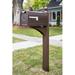 Architectural Mailboxes Landover 6" W x 56" H Surface Mount Decorative Post Aluminum in Brown | 56.4 H x 6 W x 21.4 D in | Wayfair LP000BZAM