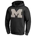 Men's Fanatics Branded Black Michigan Wolverines Camo Cloak Pullover Hoodie