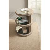 Hooker Furniture Affinity Glass Floor Shelf End Table w/ Storage Wood/Mirrored/Glass in Brown/Gray | 25.5 H x 22.25 W x 22.25 D in | Wayfair