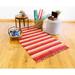 White 24 x 1 in Indoor Area Rug - Bay Isle Home™ Linmore Stripe Handwoven Red/Orange/Area Rug | 24 W x 1 D in | Wayfair