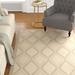 White 94 x 0.5 in Area Rug - Charlton Home® Piercy Geometric Beige Area Rug Polypropylene | 94 W x 0.5 D in | Wayfair