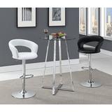 Orren Ellis Woolford Swivel Adjustable Height Stool Upholstered/Metal in White | 23.5 W x 22 D in | Wayfair 5677A45183354CEBA7E5F085925BBFA5