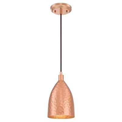Westinghouse 61054 - 1 Light Hammered Copper Shade Mini Pendant Light Fixture (1 Light Mini Pendant, Hammered Copper Finish)