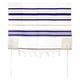Acrylic Tallit Prayer Shawl with Tzitzit, Blue and Gold Stripes, 160 x 110 centimetres
