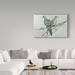 Trademark Fine Art 'Two Birds on Branch' Graphic Art Print on Wrapped Canvas Metal in Gray/Pink | 22 H x 32 W x 2 D in | Wayfair ALI32976-C2232GG