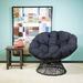 Papasan Chair - OSP Designs 40" Wide Tufted Polyester Swivel Papasan Chair Polyester in Black | 35.25 H x 40 W x 36.5 D in | Wayfair BF25292-BK