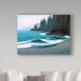 Trademark Fine Art 'Sandy Cove' Graphic Art Print on Wrapped Canvas in Blue | 14 H x 19 W x 2 D in | Wayfair ALI32674-C1419GG