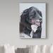 Trademark Fine Art 'Black Dog' Graphic Art Print on Wrapped Canvas in Black/Gray | 19 H x 14 W x 2 D in | Wayfair ALI33161-C1419GG