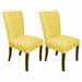 Red Barrel Studio® Marguree Dining Chair Upholstered/Fabric in Yellow/Brown | 39 H x 21 W x 20 D in | Wayfair ACA7A7883FF54F0CB8F92EB4E3CE10BD