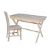 Millwood Pines Troncoso Cross Leg Desk & Chair Set Wood in Brown/White | 22.75 D in | Wayfair 685B7911C05C40E18E1CC907C3E4060D