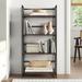 Sand & Stable™ Dylann Etagere Bookcase in Gray/Black | 49.25 H x 23.75 W x 12 D in | Wayfair 608849F120774755A635C45F7CDF9B97