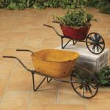 Chenery 2 Piece Metal Wheelbarrow Planter Set Metal Laurel Foundry Modern Farmhouse® | 8.66 H x 22.83 W x 7.87 D in | Wayfair