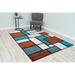 Blue/Brown 96 x 0.5 in Area Rug - Ivy Bronx Mccampbell Abstract Blue/Brown/Ivory Area Rug Polypropylene | 96 W x 0.5 D in | Wayfair