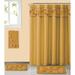 Charlton Home® Kitts 18 Piece Shower Curtain Set Polyester/Cotton Blend in Red/Brown | 12 H x 12 W in | Wayfair 060BF6FEBDA04D0988CDDEDAD0544947