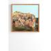 East Urban Home 'Cinque Terre' Framed Photographic Print on Wood in Blue/Brown/Orange | 30 H x 30 W x 1.5 D in | Wayfair