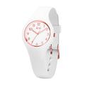 Ice-Watch - ICE glam White Rose-Gold Numbers - Weiße Damenuhr mit Silikonarmband - 015343 (Extra small)