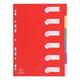 Kunststoffregister »4906E« 6-teilig blanko A4 mit Index mehrfarbig, EXACOMPTA, 22.5x29.7 cm
