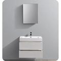 Kaydis Ivy Bronx 30" Wall Mounted Single Sink Bathroom Vanity Set Wood/Plastic in White | 21.7 H x 30 W x 19 D in | Wayfair