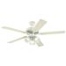 Westinghouse 78627 - 52" White Reversible 5 Blade Indoor Ceiling Fan (52" Vintage, White, 5 Reversible Blades)