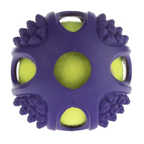 Hundespielzeug Gummi-Tennis-Ball 2ni1 Ø10cm 2 Stück