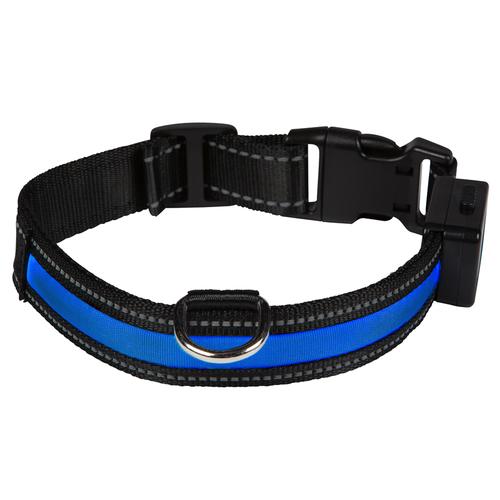 Eyenimal LED-Leuchthalsband - blau Größe M 45-55cm