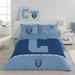 DREAM & FUN® Home Décor Columbia Lions Cotton Modern & Contemporary 3 Piece Queen Duvet Cover Set Cotton in Blue | Wayfair 178715