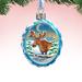 The Holiday Aisle® Moose Glass Ornament Glass in Blue/Brown | 3 H x 2 W x 1.5 D in | Wayfair 3CF6E538DF68471BAA02D79E4EE0C4EE