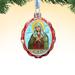 The Holiday Aisle® Mother of God Tenderness Glass Ornament Glass in Blue/Green/Red | 3 H x 2 W x 1.5 D in | Wayfair