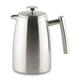 Café Stal Belmont Cafetiere, Coffee Maker, 6 Cup, Double Walled, Satin Finish, 0.8 Litre