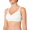 SUSA Women's Damen BH ohne Bügel gemoldet Organic-Cotton Wireless Bra, White (Nature 229), 36B