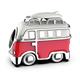 LSDesigns VW Campervan Charm S925 Sterling Silver Camper Van Bead fits Pandora Moments Charms Bracelet - Gift boxed for Her Women Girls Daughter Sister Wife Mum Nan (Red)