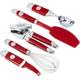 KitchenAid KM412ER Kitchen Utensil Set, Stainless Steel, Red, 5 Units, 30 x 25 x 20 cm