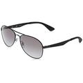 Ray-Ban Men's 0RB3549 002/T3 58 Sunglasses, Black/Grey Gradient Dark Grey Polar