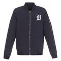 Men's JH Design Navy Detroit Tigers Lightweight Nylon Bomber Jacket