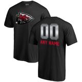 Men's NFL Pro Line by Fanatics Branded Black Kansas City Chiefs Personalized Midnight Mascot T-Shirt