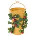 August Grove® Blaker Enameled Galvanized Steel Hanging Planter Metal in Orange | 19.5 H x 10 W x 10 D in | Wayfair DD32E74D6B684DF3B6B459ECED57E8D2