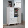 Darby Home Co Draughn Sleek 7 Drawer Gentleman's Chest Wood in White | 61 H x 42.25 W x 18.5 D in | Wayfair 526C2B8CC9FD4B619BA45FFFEBA71CA1