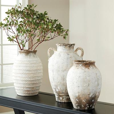 Emelia Vase Collection - Brown/White Medium - Ballard Designs