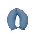 Merrymama - Stillkissen + Bezug mit Schnürsenkeln (gefüllt mit Polystyrol-Mikrogranulat), hellblau, 130 cm