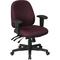 Office Star Ratchet Back Multi Function Ergonomic Task Chair - Burgundy