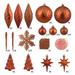 Vickerman 212325 - 125 Piece Burnish Orange Assorted Christmas Tree Ornament Set (N512518)